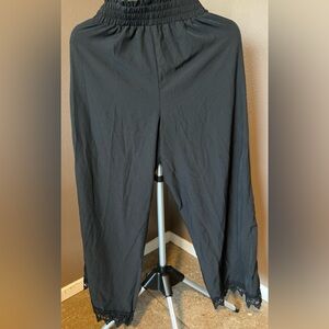 NWOT SHEIN Black Women Dress Pants with Wide Leg and Elastic Waist Band